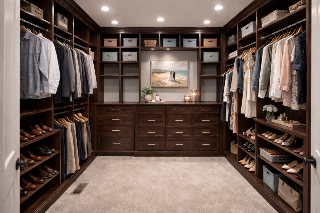 Closet Remodeling Dark Wood Custom
